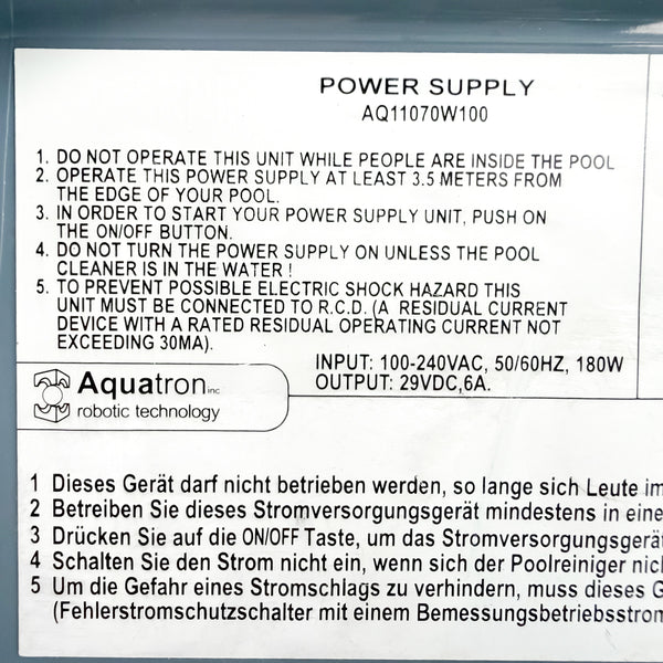 Netzteil Poolroboter Aquabot / Aquatron AQ11071W100 - Gebraucht (12 Monate Garantie)