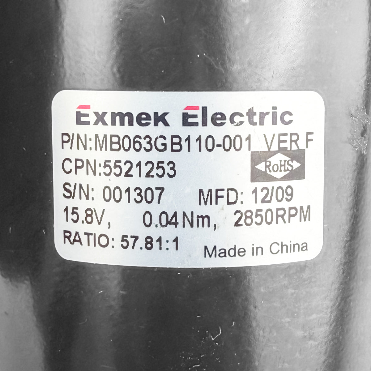 Dolphin Maytronics Pool Robot Drive Motor MB063GB110-001 VER F - Refurbished (12-Month Warranty)