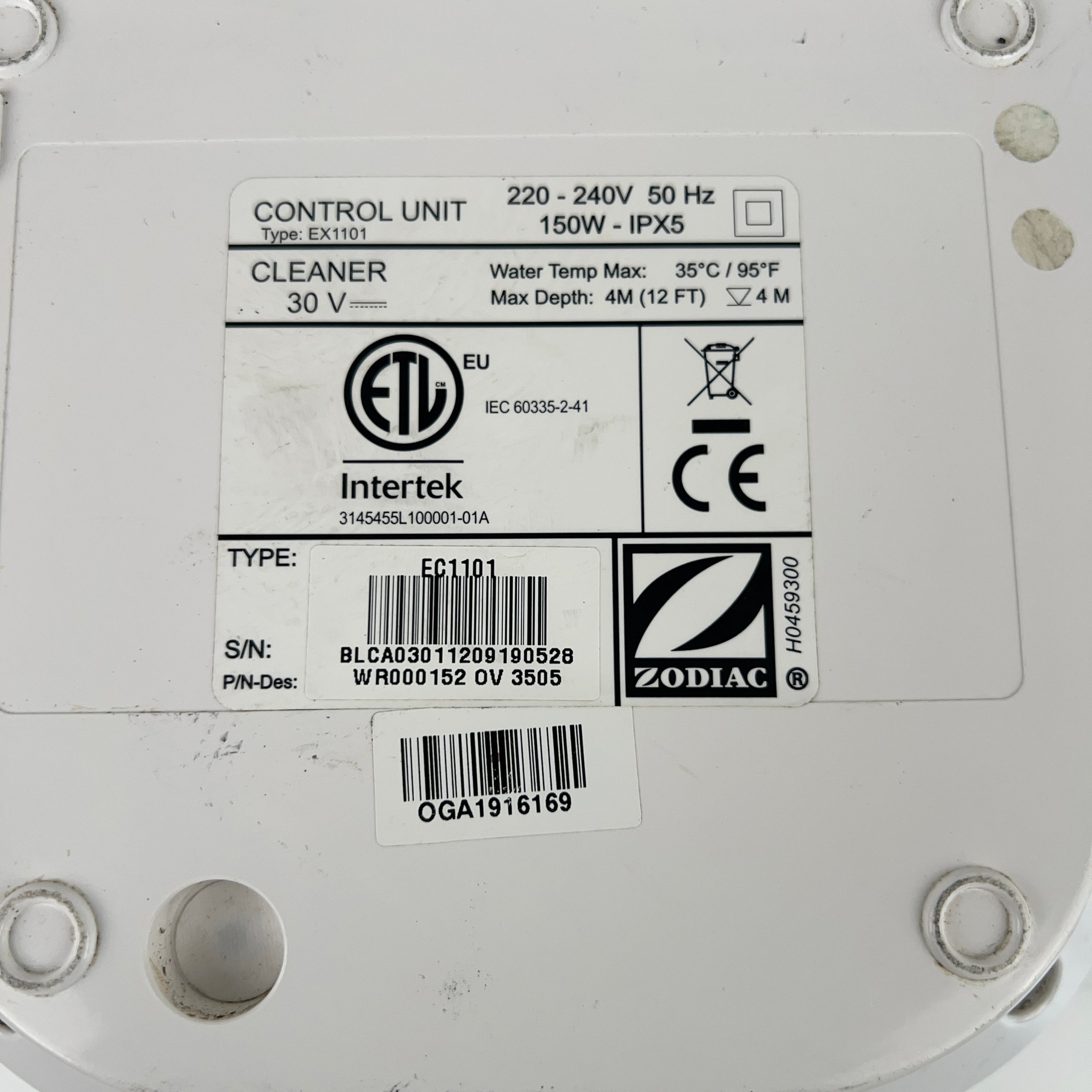 Netzteil für Poolroboter Zodiac Vortex OV / GV / AV - R0637400 - EC1101 - Gebraucht (12 Monate Garantie)