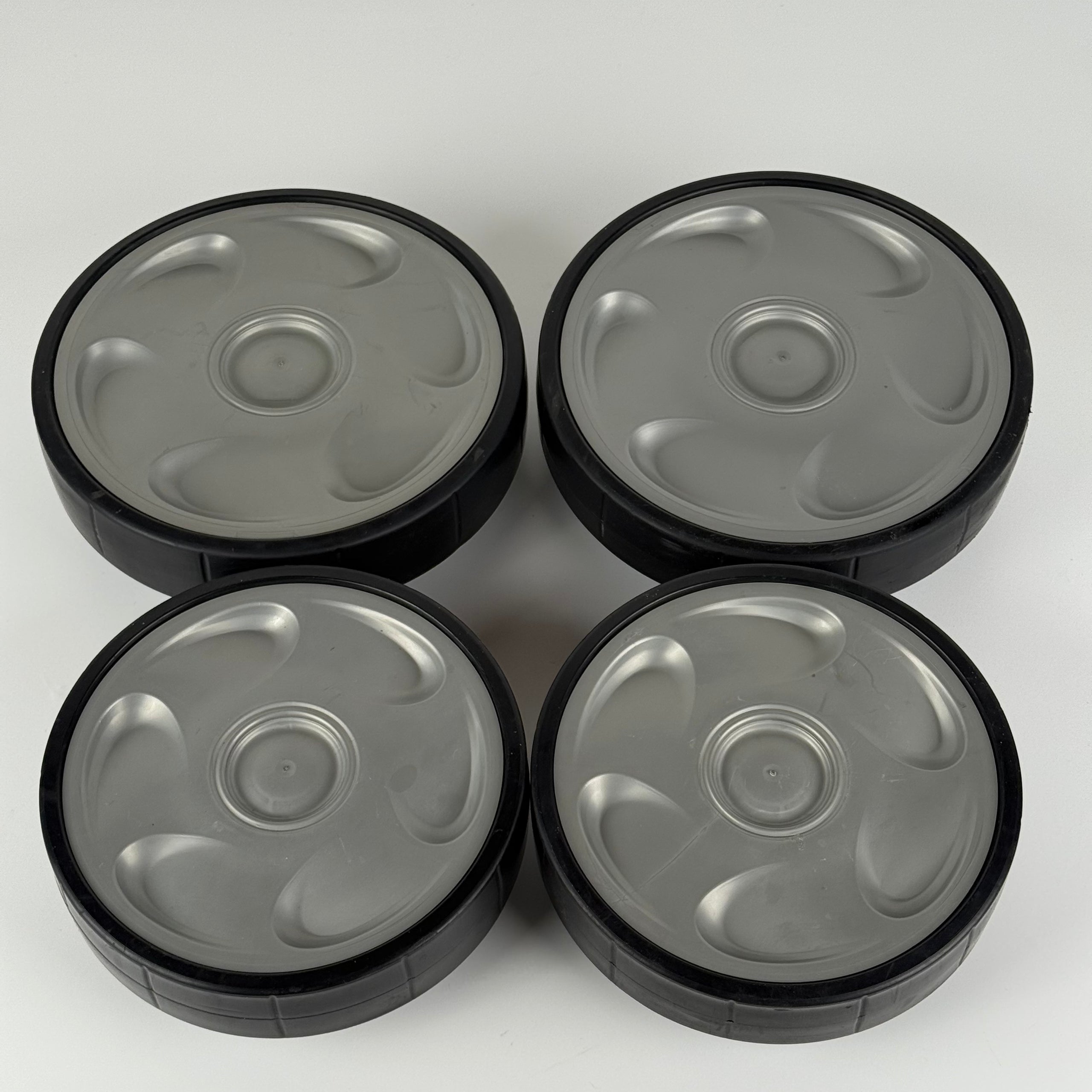 Set 4 Gebrauchte Graue Räder für Zodiac Vortex Poolroboter R0636100 + R0636001 - Gebraucht