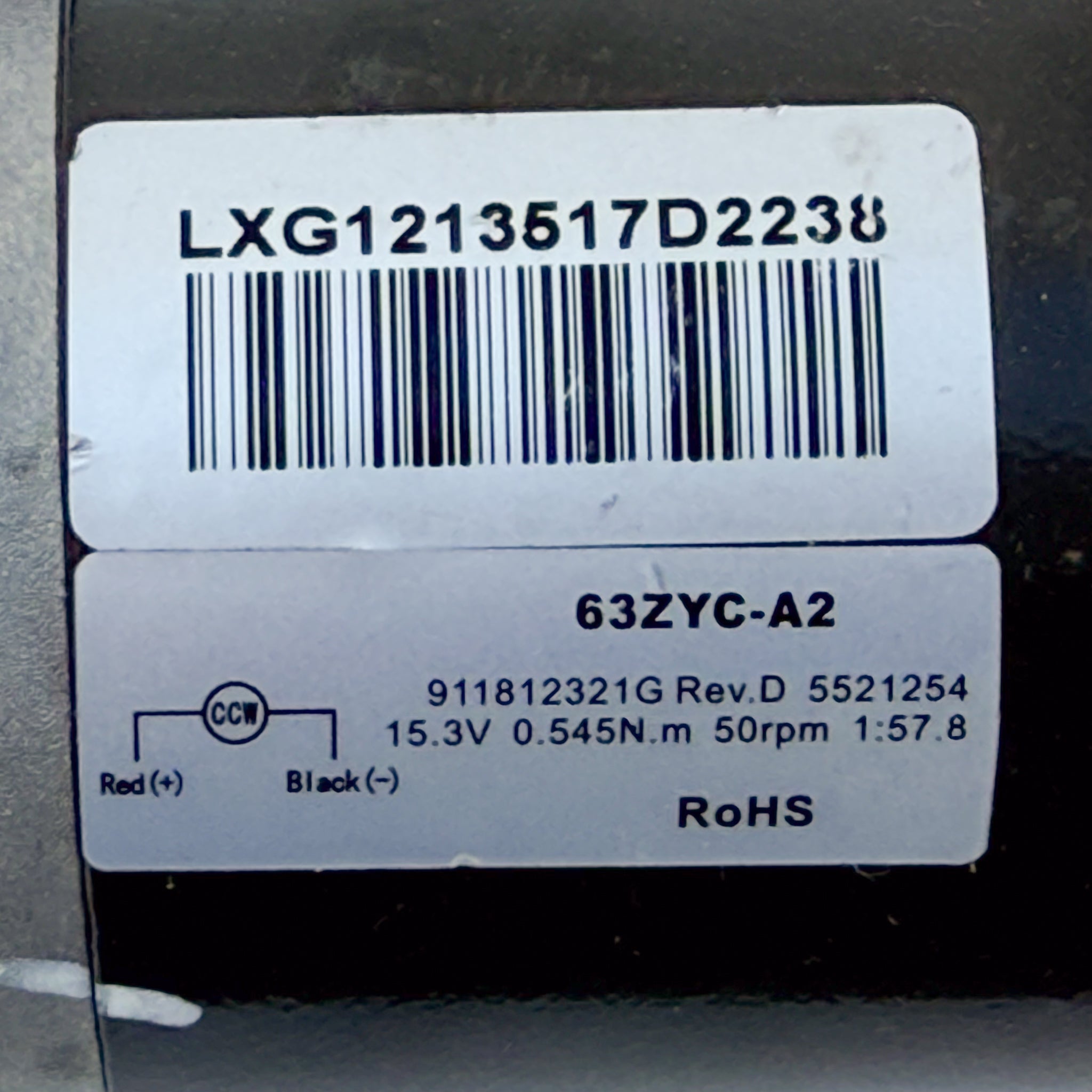 Antriebsmotor Poolroboter Dolphin Maytronics 63ZYC-A2 (Rev.D) - Gebraucht (12 Monate Garantie)
