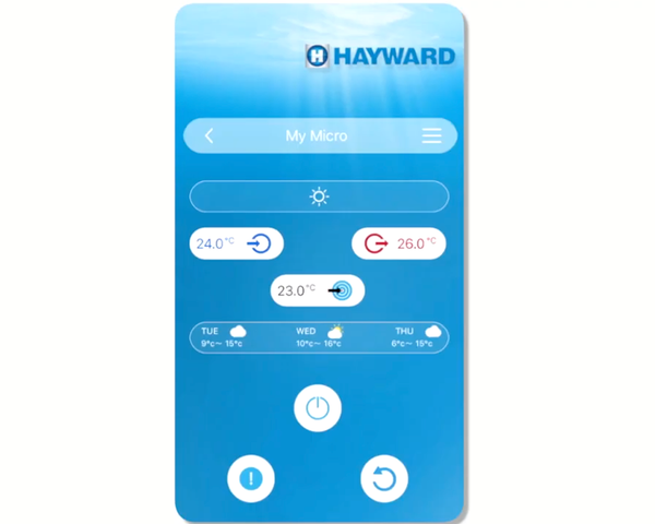 Hayward Micro 2.5 kW Heat Pump for Pools up to 15 m³ with Bluetooth