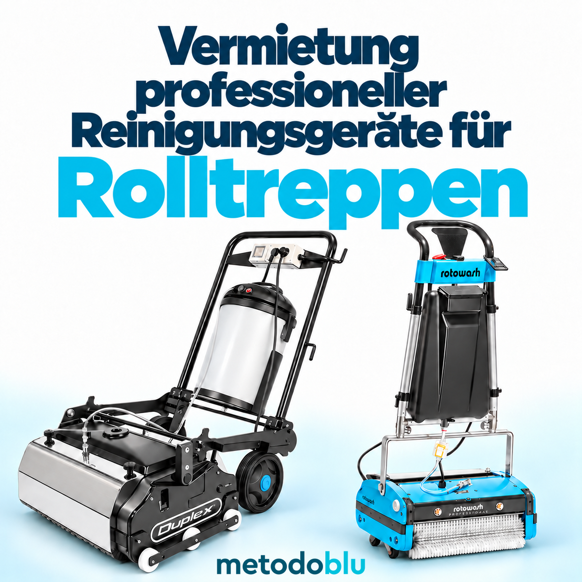 Vermietung Professioneller Maschinen zur Reinigung von Rolltreppen